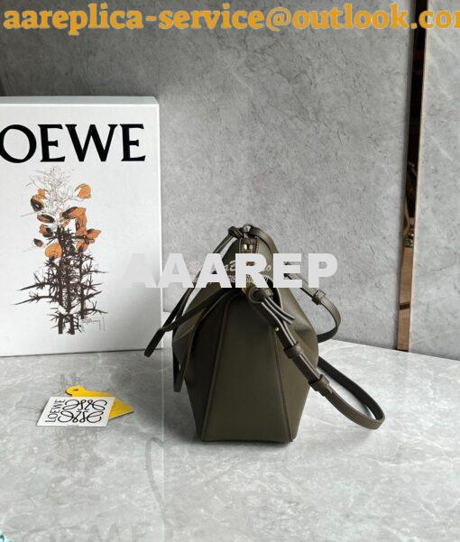 Replica Loewe Mini Hammock Hobo bag in classic calfskin A538G13 Dark K 5