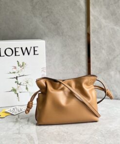 Replica Loewe Flamenco Clutch In Nappa Calfskin A411FC1 Warm Desert