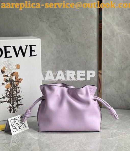 Replica Loewe Flamenco Clutch In Nappa Calfskin A411FC1 Light Mauve 5