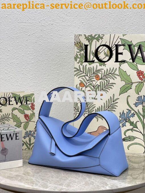 Replica Loewe Puzzle Hobo Bag In Nappa Calfskin A510J67 Olympic Blue 2