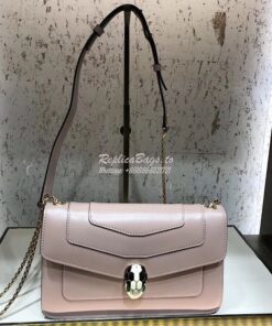 Replica Bvlgari Serpenti Forever Flap Cover Bag 280177 Rose Poudre