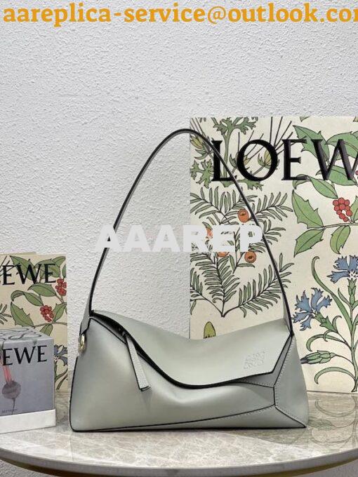 Replica Loewe Puzzle Hobo Bag In Nappa Calfskin A510J67 Light Grey