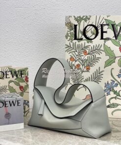 Replica Loewe Puzzle Hobo Bag In Nappa Calfskin A510J67 Light Grey 2