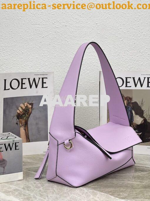 Replica Loewe Puzzle Hobo Bag In Nappa Calfskin A510J67 Light Mauve 2