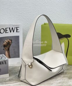 Replica Loewe Puzzle Hobo Bag In Nappa Calfskin A510J67 Chalk 2