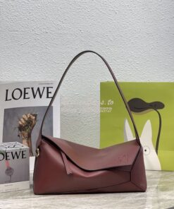 Replica Loewe Puzzle Hobo Bag In Nappa Calfskin A510J67 Burgundy