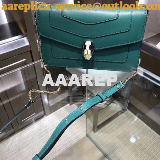 Replica Bvlgari Serpenti Forever Flap Cover Bag 280177 Green 2