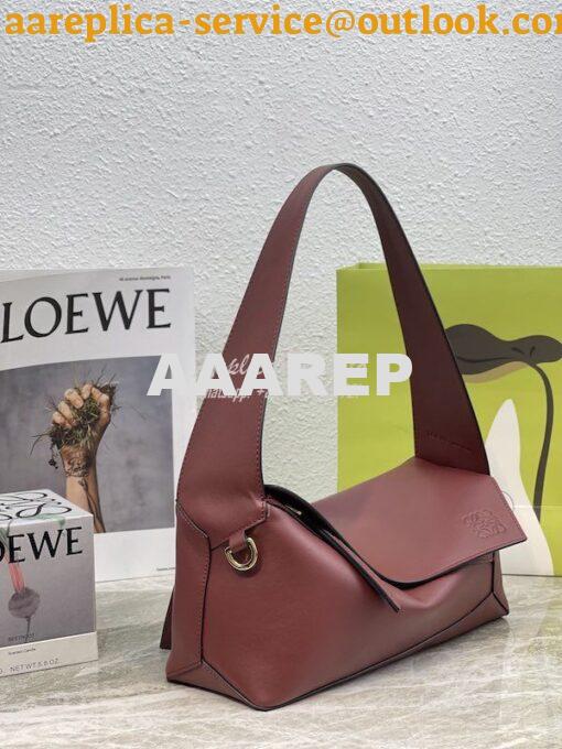 Replica Loewe Puzzle Hobo Bag In Nappa Calfskin A510J67 Burgundy 2