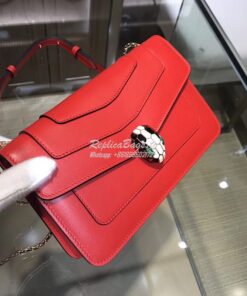 Replica Bvlgari Serpenti Forever Flap Cover Bag 280177 Red 2