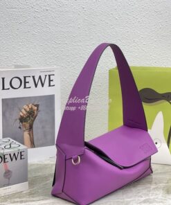 Replica Loewe Puzzle Hobo Bag In Nappa Calfskin A510J67 Purple 2