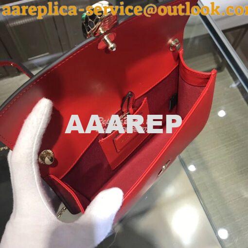 Replica Bvlgari Serpenti Forever Flap Cover Bag 280177 Red 6