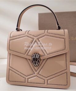 Replica BVLGARI 'Serpenti Forever' Flap cover top handle bag 283171 so 2