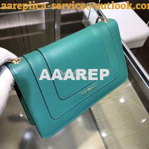 Replica Bvlgari Serpenti Forever Flap Cover Bag 280177 Green 9