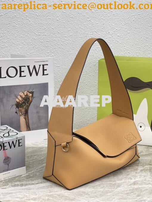 Replica Loewe Puzzle Hobo Bag In Nappa Calfskin A510J67 Warm Dessert 2