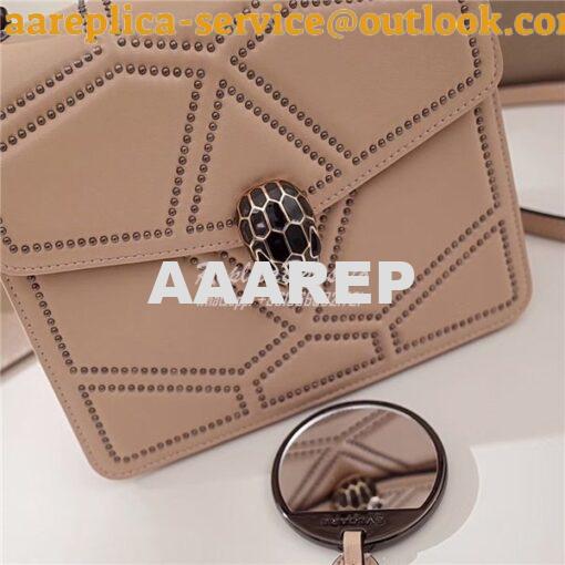 Replica BVLGARI 'Serpenti Forever' Flap cover top handle bag 283171 so 4