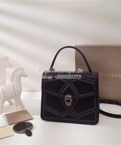 Replica BVLGARI 'Serpenti Forever' Flap cover top handle bag 283171 bl