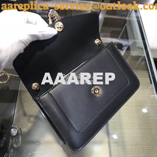 Replica Bvlgari Serpenti Forever Flap Cover Bag 280177 Black 7