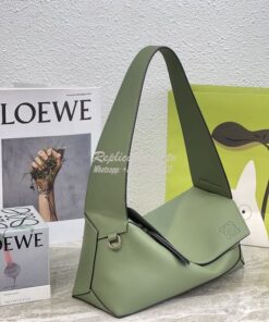 Replica Loewe Puzzle Hobo Bag In Nappa Calfskin A510J67 Avocado Green 2