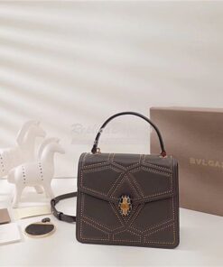 Replica BVLGARI 'Serpenti Forever' Flap cover top handle bag 283171 gr