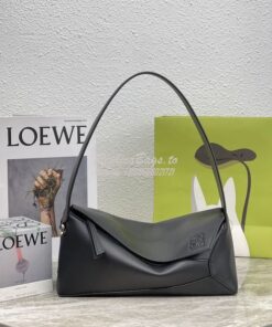 Replica Loewe Puzzle Hobo Bag In Nappa Calfskin A510J67 Black