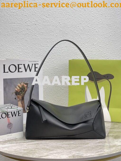 Replica Loewe Puzzle Hobo Bag In Nappa Calfskin A510J67 Black