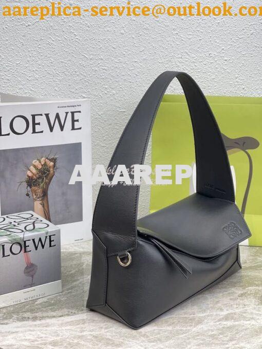 Replica Loewe Puzzle Hobo Bag In Nappa Calfskin A510J67 Black 2