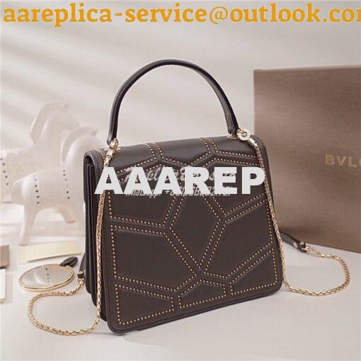 Replica BVLGARI 'Serpenti Forever' Flap cover top handle bag 283171 gr 3