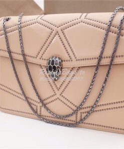 Replica BVLGARI 'Serpenti Forever' Flap cover bag 284173 soft pink 2