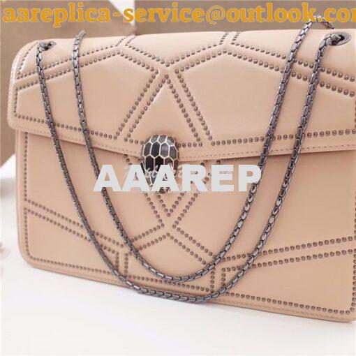 Replica BVLGARI 'Serpenti Forever' Flap cover bag 284173 soft pink 2