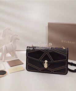 Replica BVLGARI 'Serpenti Forever' Flap cover bag 284446 black