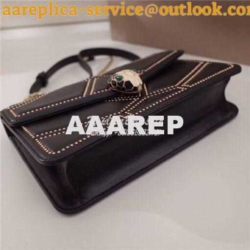 Replica BVLGARI 'Serpenti Forever' Flap cover bag 284446 black 3