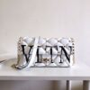 Replica Valentino Garavani Candystud Leather Clutch with VLTN Black 11