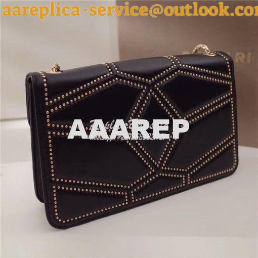 Replica BVLGARI 'Serpenti Forever' Flap cover bag 284446 black 5