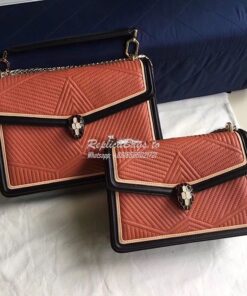 Replica Bvlgari Serpenti Forever Flap Cover Bag Framed Quilted Canyon