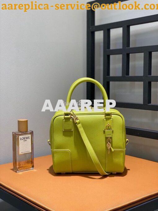 Replica Loewe Amazona 19 Square Bag in Nappa Calfskin A039N10 Lime