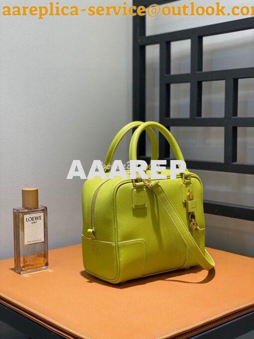 Replica Loewe Amazona 19 Square Bag in Nappa Calfskin A039N10 Lime 2