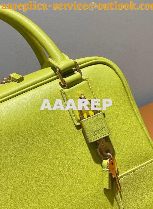 Replica Loewe Amazona 19 Square Bag in Nappa Calfskin A039N10 Lime 4