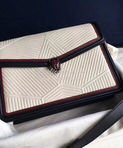 Replica Bvlgari Serpenti Forever Flap Cover Bag Framed Quilted White 2