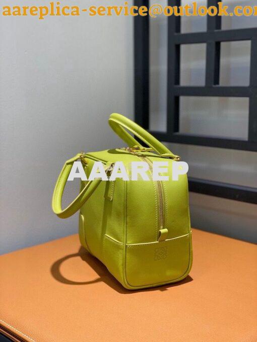 Replica Loewe Amazona 19 Square Bag in Nappa Calfskin A039N10 Lime 5