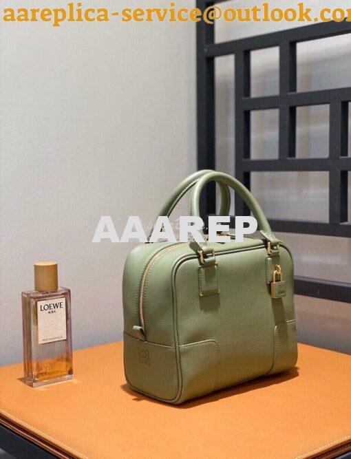 Replica Loewe Amazona 19 Square Bag in Nappa Calfskin A039N10 Avocado 2