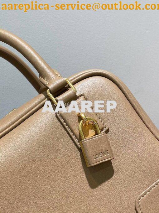 Replica Loewe Amazona 19 Square Bag in Nappa Calfskin A039N10 Mink 4