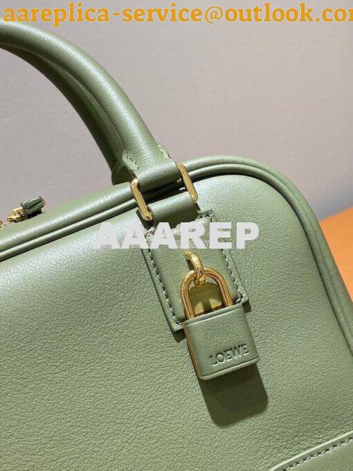 Replica Loewe Amazona 19 Square Bag in Nappa Calfskin A039N10 Avocado 4