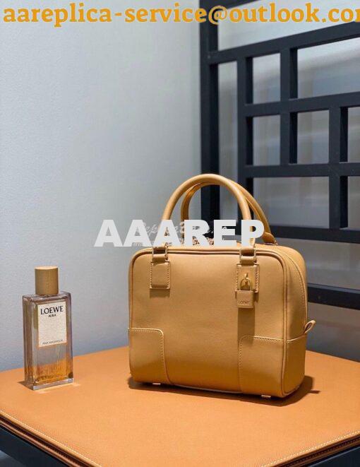 Replica Loewe Amazona 19 Square Bag in Nappa Calfskin A039N10 Warm Des 3