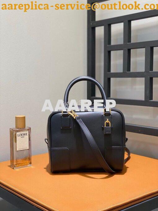 Replica Loewe Amazona 19 Square Bag in Nappa Calfskin A039N10 Black