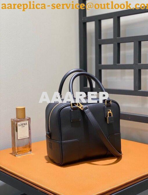 Replica Loewe Amazona 19 Square Bag in Nappa Calfskin A039N10 Black 2