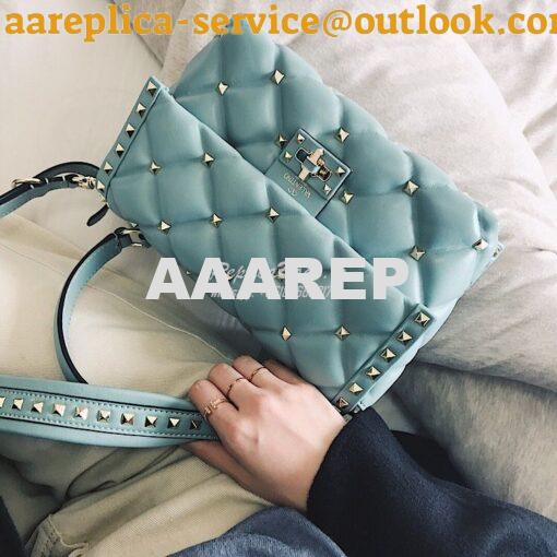 Replica Valentino Candystud Top Handle Bag Minty 9