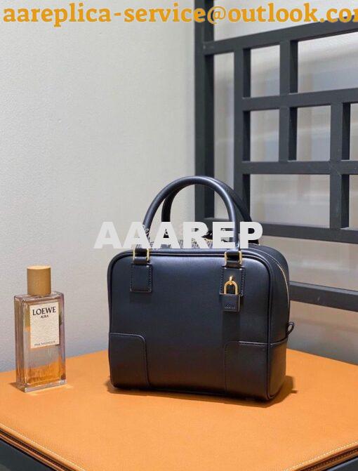 Replica Loewe Amazona 19 Square Bag in Nappa Calfskin A039N10 Black 3