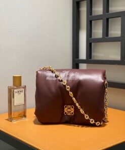 Replica Loewe Puffer Goya bag in shiny nappa lambskin AP40P41 Burgundy