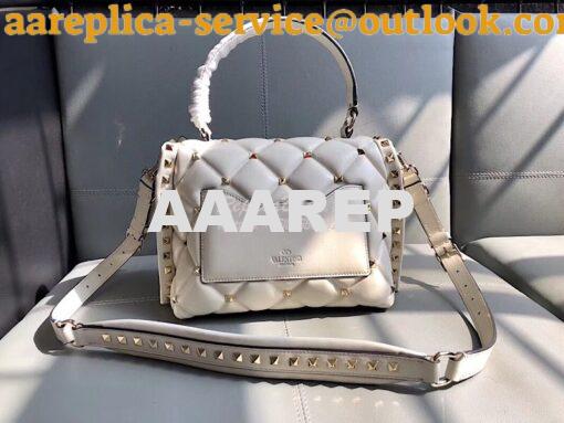 Replica Valentino Candystud Top Handle Bag White 5