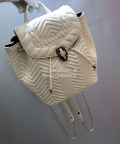 Replica Bvlgari Serpenti Forever Backpack 286538 White